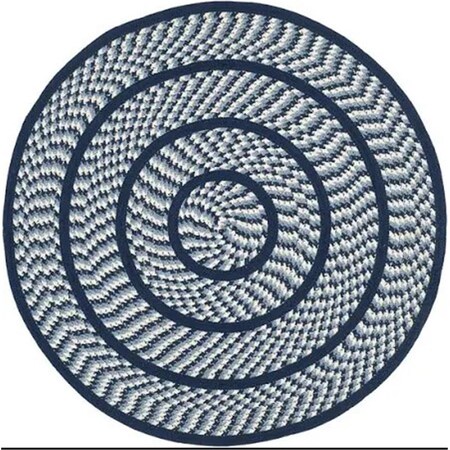 Safavieh 5 x 5 ft. Braided Round Handwoven Rug - Blue & Ivory BRD701M-5R